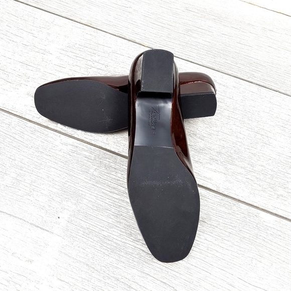 NEW TROTTERS DORIS METALLIC BURGUNDY HEEL PUMPS - Picture 8 of 8